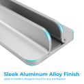 Width-Adjustable Aluminum Vertical Laptop/Tablet Holder