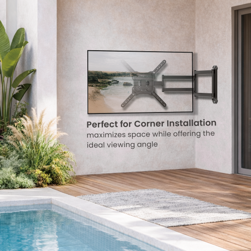 Outdoor Weather-Proof Full-Motion TV Wall Mount with Extra Long Arm LPA84-445XLW For most 23”~65” TVs from china(chinese)