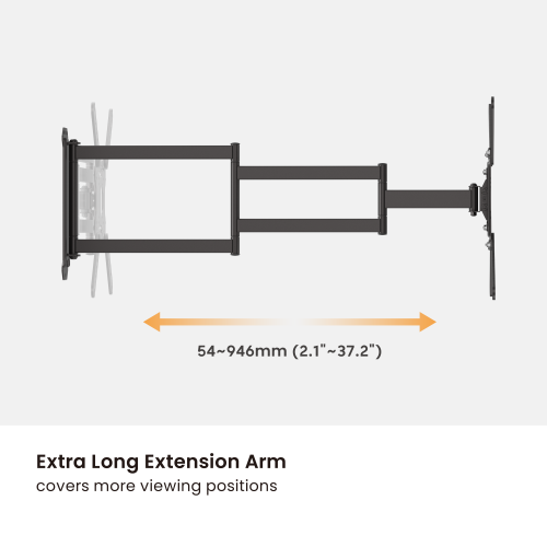 Outdoor Weather-Proof Full-Motion TV Wall Mount with Extra Long Arm LPA84-445XLW For most 23”~65” TVs from china(chinese)