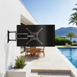 Outdoor Weather-Proof Full-Motion TV Wall Mount with Extra Long Arm