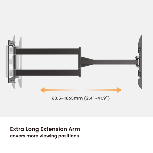 Outdoor Weather-Proof Full-Motion TV Wall Mount with Extra Long Arm LPA84-463XLW For most 43”~80” TVs from china(chinese)