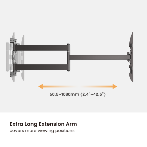 Outdoor Weather-Proof Full-Motion TV Wall Mount with Extra Long Arm LPA84-486XLW For most 43”~90” TVs from china(chinese)