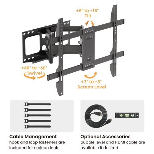 Outdoor Weather-Proof Full-Motion TV Wall Mount LPA69-466W For most 37”~86” TVs from china(chinese)