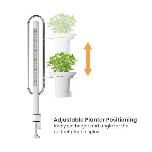 Indoor Desktop Clamp-On Plant Stand with LED Light PS01-1C Combine with LUMI’s planters for a cleaner, more elegant way to grow. from china(chinese)