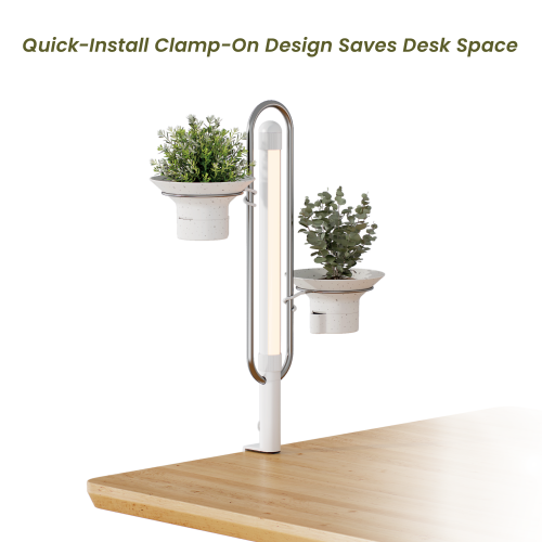Indoor Desktop Clamp-On Plant Stand with LED Light PS01-1C Combine with LUMI’s planters for a cleaner, more elegant way to grow. from china(chinese)