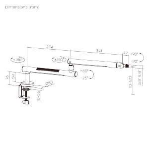 Aluminum Low Profile RGB Microphone Boom Arm