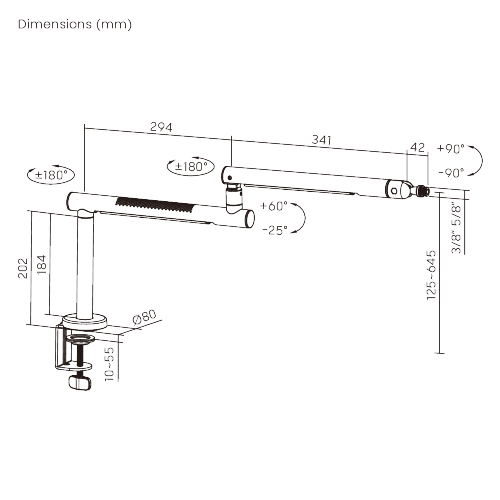 Aluminum Low Profile RGB Microphone Boom Arm (with Extension Riser) MDS23-1L Precision CNC Aluminum Meets Dynamic Point-Source Glow from china(chinese)