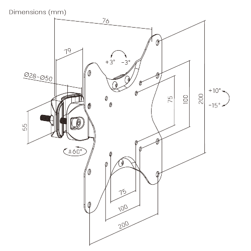 Pivot TV Pole Mount LDA36-220 When Only a Pole Mount Will Do  from china(chinese)