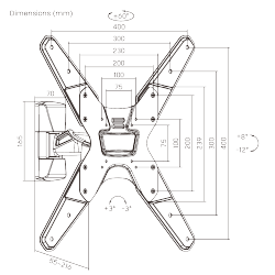Elegant Aluminum Full-motion TV Wall Mount 