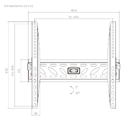 Economy Low Profile Tilting Curved & Flat Panel TV Wall Mount