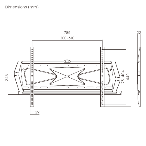 盗難防止ヘビーデューティーロープロフィール壁掛け金具 LP29-46F ほとんどの37"-70" LED/LCDフラットパネルテレビ用 from china(chinese)