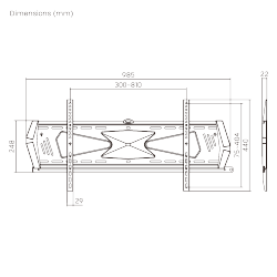 Anti-theft Heavy-duty Low Profile Wall Mount