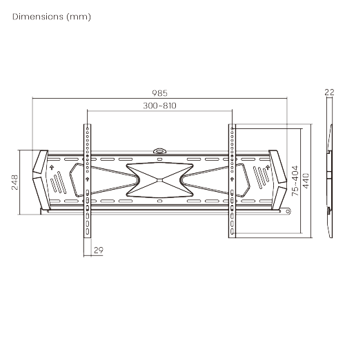 Anti-theft Heavy-duty Low Profile Wall Mount LP29-48F For most 43''-95” LED, LCD flat panel TVs from china(chinese)