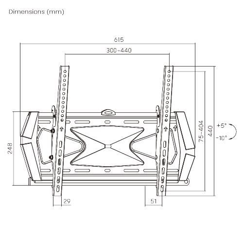 Anti-theft Heavy-duty Tilting Curved & Flat Panel TV Wall Mount LP29-44T For most 32''-75" curved & flat panel TVs from china(chinese)