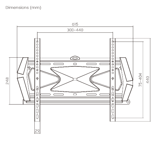 Anti-theft Heavy-duty Low Profile Wall Mount LP29-44F For most 32''-75” LED, LCD flat panel TVs from china(chinese)