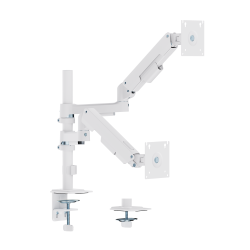 Affordable Dual-Screen Pole-Mounted Mechanical Spring Monitor Arm