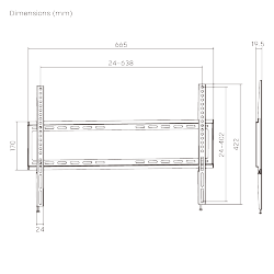 Slim Profile Fixed TV Wall Mount