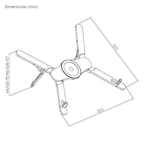 Portable 6-level Adjustable Aluminum Laptop Riser LPS03-3-25 For most 4.7”-17.3” phones, tablets, laptops, and more from china(chinese)
