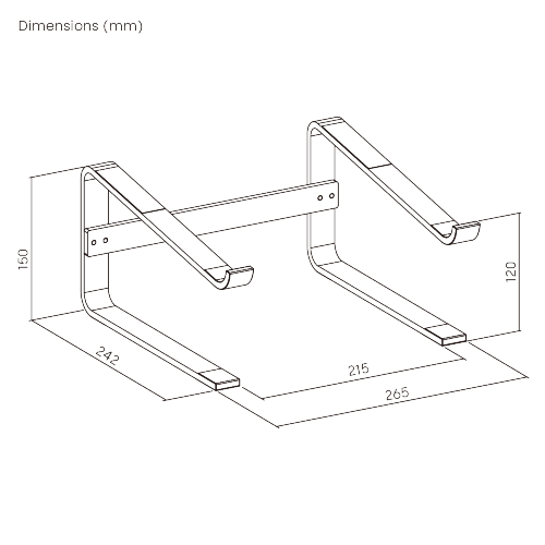 Ventilated Ultra-Slim Aluminum Laptop Stand LPS03-44 For 11”-17” laptops from china(chinese)