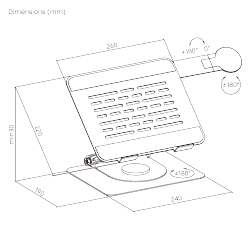 360° Rotating Foldable Stepless Adjustable Laptop Riser with Magnetic Phone Stand