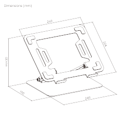 Foldable Stepless Adjustable Laptop Riser