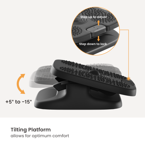 Stepless Adjustable Footrest (with Massage Texture) FR18-02 Experience endless adjustable comfort that fits you. from china(chinese)