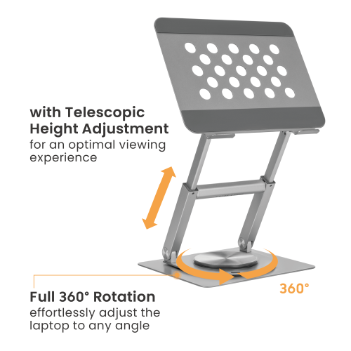  360° Rotating Foldable Stepless Adjustable Laptop Riser LPS03-43 For most 11”-17” laptops, tablets and more from china(chinese)