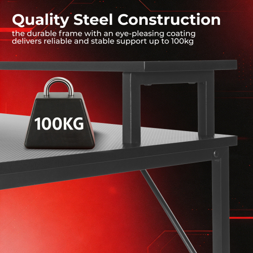 Corner-Shaped RGB Lighting Gaming Desk with Monitor Riser and Power Strip GMD15-2 Affordable Desk for Peak Gaming Experience from china(chinese)