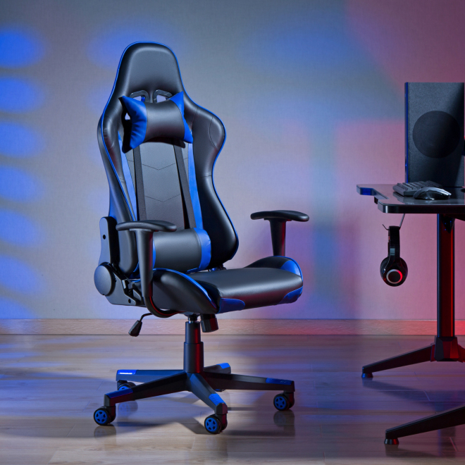 PU Leather Gaming Chairs with Headrest and Lumbar Support CH06-12 Design for gaming/relaxing/napping from china(chinese)