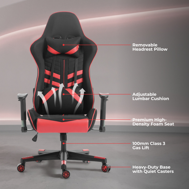 Gaming Chair with Headrest and Lumbar Support CH06-13 An Ideal Seat of Choice for Working, Studying and Gaming from china(chinese)