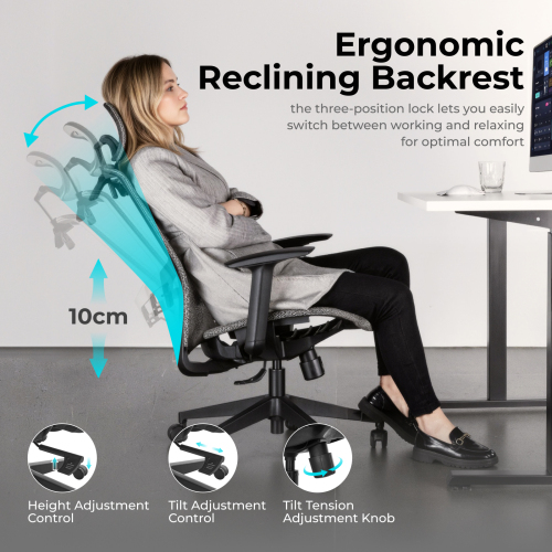 Ergonomic Mesh Office Chair with Headrest CH05-18 Sit Healthier, Work More Focused from china(chinese)