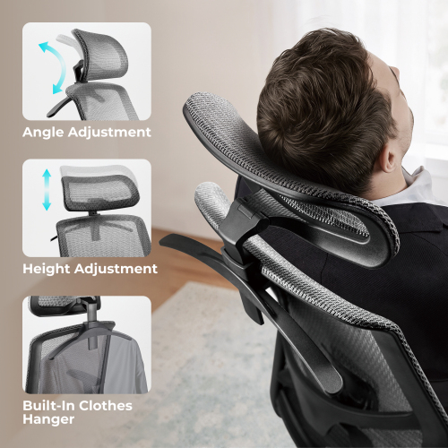 Ergonomic Mesh Office Chair with Headrest CH05-18 Sit Healthier, Work More Focused from china(chinese)