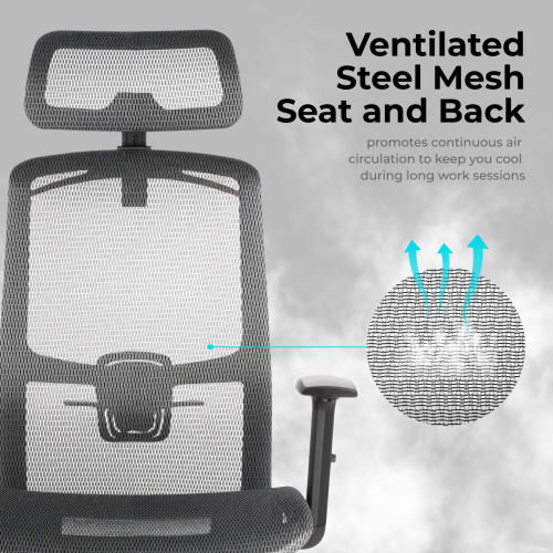 Ergonomic Mesh Office Chair with Headrest CH05-18 Sit Healthier, Work More Focused from china(chinese)