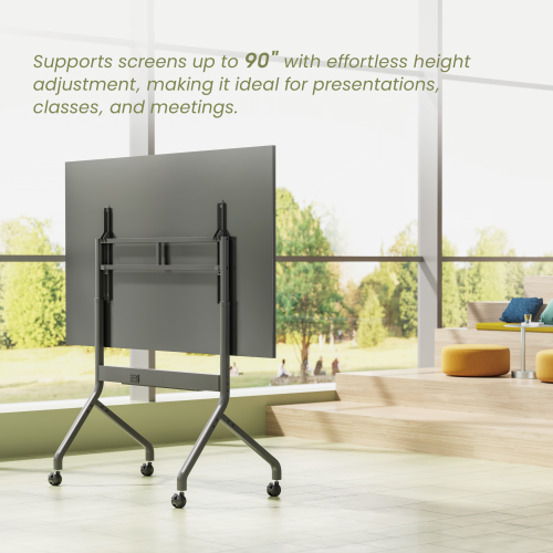 SlimLift Motorized Height Adjustable Heavy-Duty TV Cart TTF19S-69FW Hold TVs up to 90 inch, 90 kg (198 lbs) from china(chinese)