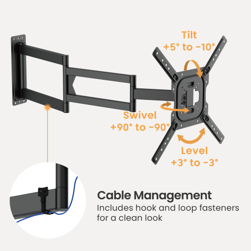 ExtendMax Full-Motion TV Wall Mount LPA95-445XL  Enjoy cross-room viewing at an accessible price. from china(chinese)