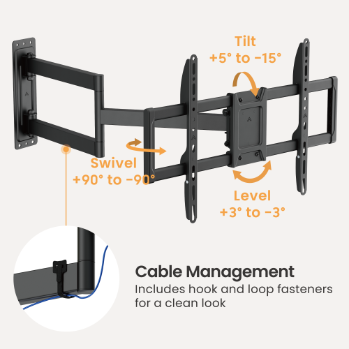 ExtendMax Full-Motion TV Wall Mount LPA95-463L Enjoy cross-room viewing at an accessible price. from china(chinese)