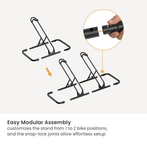 Modular Multi-Bike Floor Stand for Up to 2 Bikes LBS07-01 Store and Access Your Bike in Seconds, Anywhere from china(chinese)