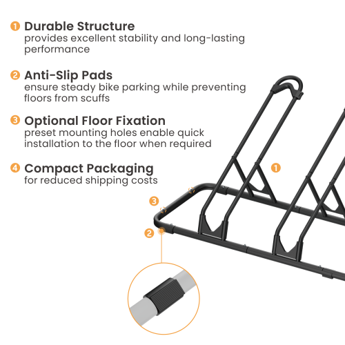 Modular Multi-Bike Floor Stand for Up to 2 Bikes LBS07-01 Store and Access Your Bike in Seconds, Anywhere from china(chinese)