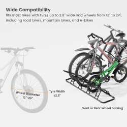 Modular Multi-Bike Floor Stand for Up to 4 Bikes