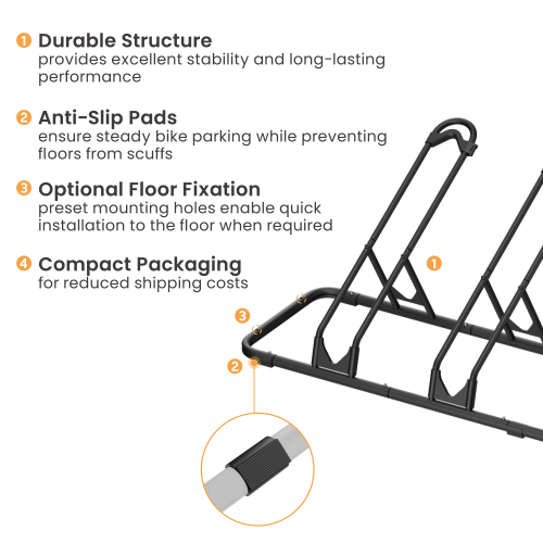 Modular Multi-Bike Floor Stand for Up to 6 Bikes LBS07-04 Store and Access Your Bike in Seconds, Anywhere from china(chinese)
