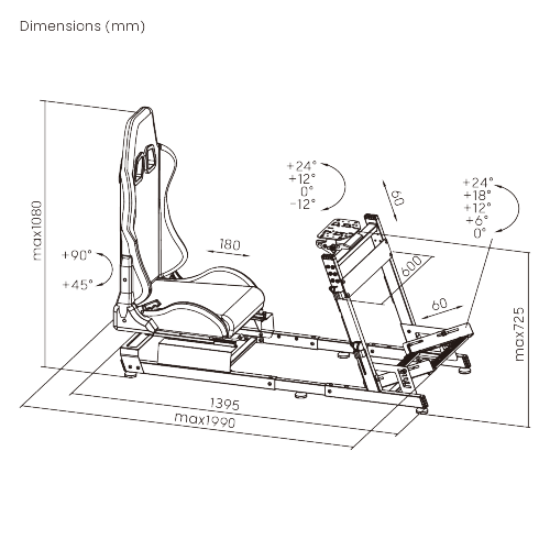 Fully Adjustable Racing Cockpit LRS12-BS01 Compact and versatile cockpit for custom setups from china(chinese)