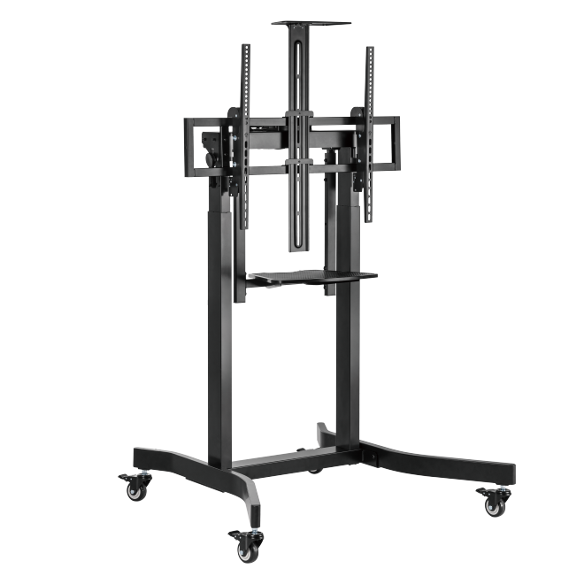 Deluxe Motorized Large TV Cart with Tilt, Equipment Shelf and Camera Mount TTL14-68TW Designed for the Heaviest TVs from china(chinese)