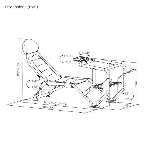 Compact Racing Simulator Cockpit LRS14-BS01 Switchable between F1 and GT seating styles. from china(chinese)