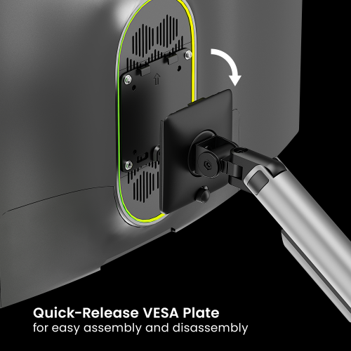 EVERGLOW Gas Spring Monitor Arm with RGB Lighting (Supports Win11’s "Dynamic Lighting") LDT119-C012LW Lights up your zone with full illumination. from china(chinese)