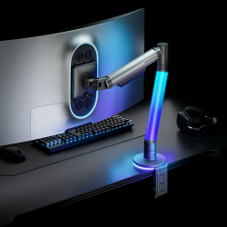 EVERGLOW Gas Spring Monitor Arm with RGB Lighting