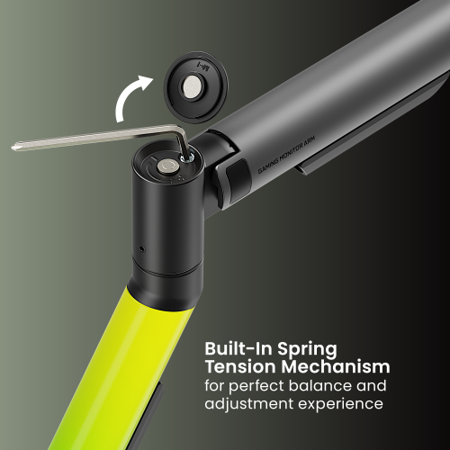 EVERGLOW Dual-Screen Gas Spring Monitor Arm with RGB Lighting (Supports Win11’s "Dynamic Lighting") LDT119-C024LW Lights up your zone with full illumination. from china(chinese)