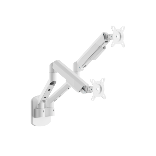 FlexPrecision Cost-Effective Wall-Mounted Dual Screen Gas Spring Monitor Arms LDA117-114 Refined design at an affordable price — for monitors up to 12kg (26.4lbs). from china(chinese)