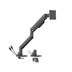 Premium Heavy-Duty Mechanical Spring Single Monitor Arm with USB-A/USB-C Ports