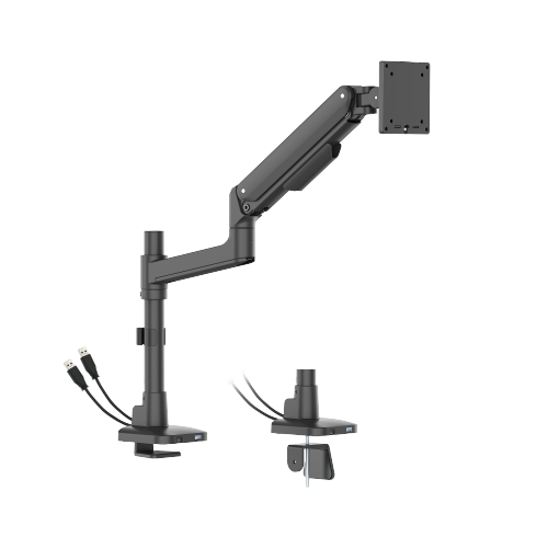 Premium Heavy-Duty Mechanical Spring Single Monitor Arm with USB-A/USB-C Ports (Pole Mounted) LDT107-C012UCP Seamless adjustments, exceptional performance. from china(chinese)