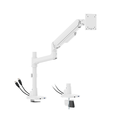 Premium Heavy-Duty Mechanical Spring Single Monitor Arm with USB-A/USB-C Ports (Pole Mounted) LDT107-C012UCP Seamless adjustments, exceptional performance. from china(chinese)